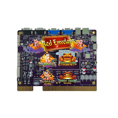 Multiple Skill Spiel Pcb Board Rot Umschlag 4in1 für Arcade-Maschine