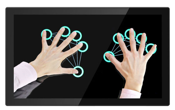 Eingebetteter 21,5 Zoll dünner Flachbildbildschirm Dvi VGA Kapazitiver PCAP-Touchmonitor