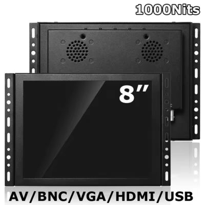 8 Zoll offener Rahmen 1000Nits Resistiver / Kapazitiver Touchscreen mit Auflösung 1024x768